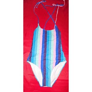 LAS VEGAS STRIPED TIE BACK SWIMSUIT 12
